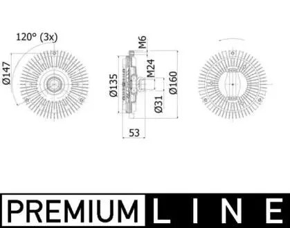 CFC48001P Муфта вентилятора Audi A4-A8/VW Passat 2.5TDI 97- MAHLE / KNECHT підбір по vin на Brocar