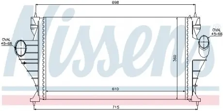 96853 Інтеркулер NISSENS підбір по vin на Brocar
