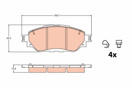 GDB2196 KLOCKI HAM./PRZ/ TRW подбор по vin на Brocar