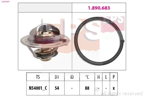 1879997 Termostat HY/KIA EPS підбір по vin на Brocar
