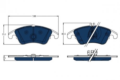 GDB1737BTE KLOCKI HAM. TRW подбор по vin на Brocar