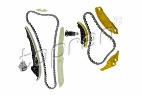 116721 Комплект ГРМ (цепь + элементы) AUDI A3, A4, A5, TT, SEAT ALTEA, ALTEA XL, LEON, TOLEDO III, SKODA OCTAVIA II, OCTAVIAII, SUPERB II, VW AMAROK, BEETLE, EOS, GOLF V, JETTA III 1.8/2.0 09.04- TOPRAN подбор по vin на Brocar