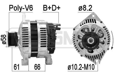 210849A Alternator ERA подбор по vin на Brocar