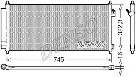 DCN40026 Радиатор кондиционера DENSO подбор по vin на Brocar