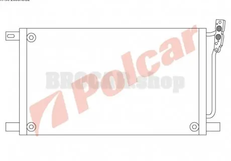 2008K8C2 Радіатор кондиціонера BMW 3 E46 4.98- POLCAR підбір по vin на Brocar