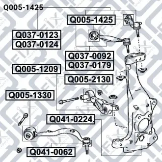 Q0051425 Сайлентблок передн. верхн. важіля Q-FIX підбір по vin на Brocar