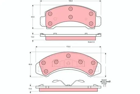 GDB4013 Комплект тормозных колодок, дисковый тормоз TRW подбор по vin на Brocar