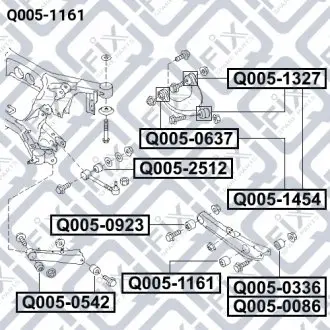 Q0051161 САЙЛЕНТБЛОК ЗАДНЬОЇ ПОПЕРЕЧНОЇ ТЯГИ Q-FIX підбір по vin на Brocar