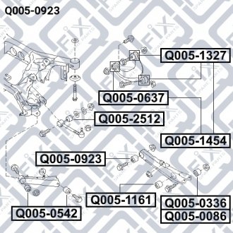 Q0050923 САЙЛЕНТБЛОК ЗАДНЕЙ ПОПЕРЕЧНОЙ ТЯГИ Q-FIX подбор по vin на Brocar