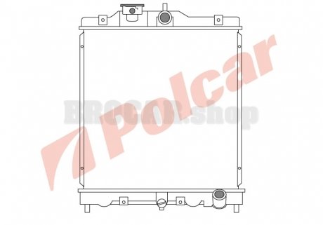 3807082 Радіатор охолодження POLCAR підбір по vin на Brocar
