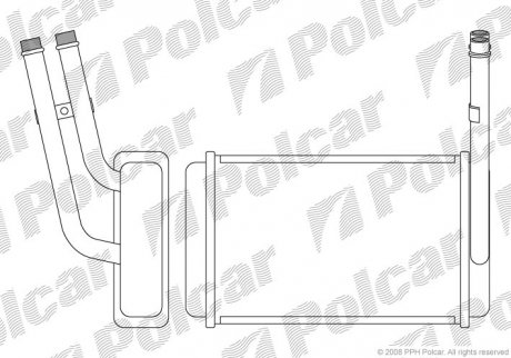 3244N82 Обогреватель салона TRANSIT 83-86 POLCAR подбор по vin на Brocar