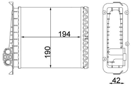 AH106000S NAGRZEWNICA VOLVO C70/S70 98- MAHLE / KNECHT підбір по vin на Brocar