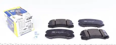 181618 Колодки тормозные (передние) Mitsubishi Lancer III-IV 95-13/Colt III 02-12 ICER підбір по vin на Brocar