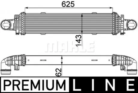 CI357000P Інтеркулер MAHLE / KNECHT підбір по vin на Brocar