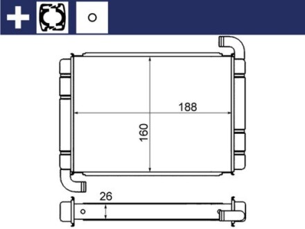 AH9000S Nagrzewnica PUNTO / CORSA D MAHLE / KNECHT підбір по vin на Brocar