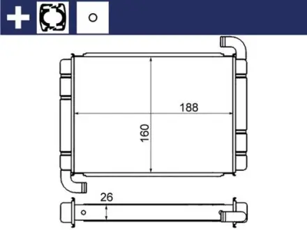 AH9000S Nagrzewnica PUNTO / CORSA D MAHLE / KNECHT подбор по vin на Brocar