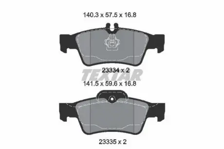 2333416805 Тормозные колодки, дисковые TEXTAR подбор по vin на Brocar