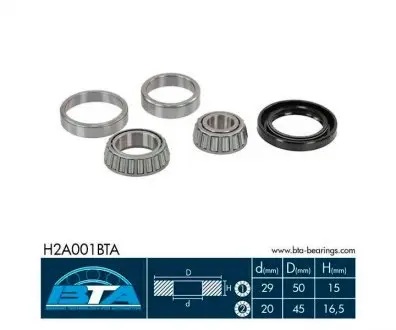 H2A001BTA Підшипник колеса,комплект BTA підбір по vin на Brocar