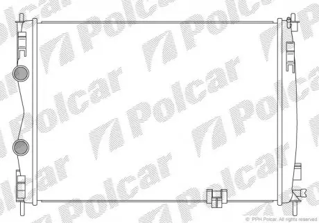 2759083K Радіатор двигуна QASHQAI POLCAR підбір по vin на Brocar