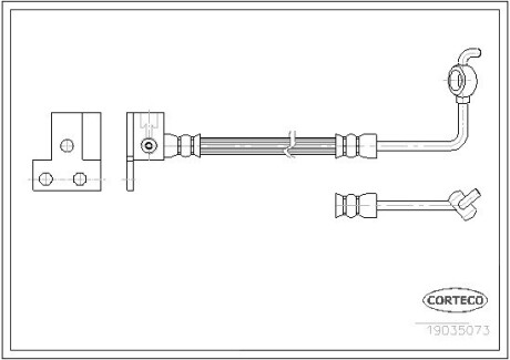 19035073 Шланг гальмівний CORTECO підбір по vin на Brocar