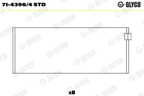 7143964STD Шатунний підшипник GLYCO підбір по vin на Brocar