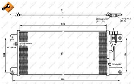 35762 Радиатор кондиционера NRF подбор по vin на Brocar