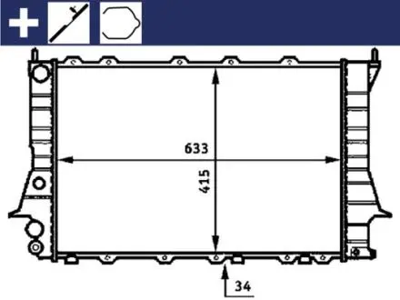 CR358000S Радіатор, система охолодження двигуна MAHLE / KNECHT підбір по vin на Brocar