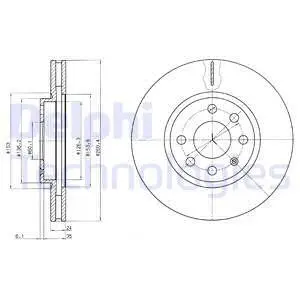 BG3569C Тормозной диск DELPHI підбір по vin на Brocar