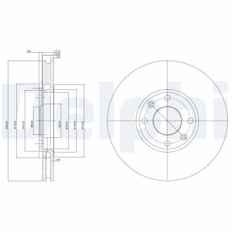 BG3622C Tarcza hamulcowa DELPHI підбір по vin на Brocar