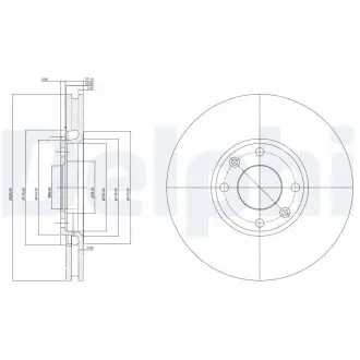 BG3622C Tarcza hamulcowa DELPHI підбір по vin на Brocar
