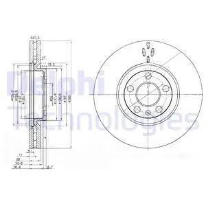 BG3740C Гальмівний диск DELPHI підбір по vin на Brocar