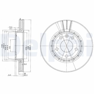 BG3768C Tarcza hamulcowa DELPHI підбір по vin на Brocar