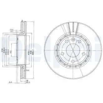 BG3768C Tarcza hamulcowa DELPHI підбір по vin на Brocar