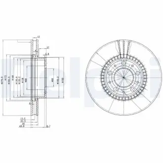 BG2719C Тормозной диск DELPHI підбір по vin на Brocar