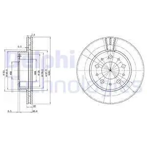 BG2425 Гальмівний диск DELPHI підбір по vin на Brocar