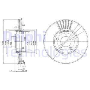 BG2745C Тормозной диск DELPHI підбір по vin на Brocar