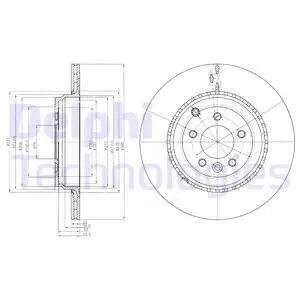 BG9082C Тормозной диск DELPHI підбір по vin на Brocar
