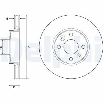 BG3762C Tarcza hamulcowa DELPHI підбір по vin на Brocar