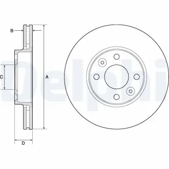 BG3762C Tarcza hamulcowa DELPHI підбір по vin на Brocar
