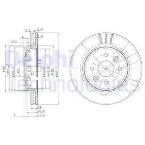 BG3803 Тормозной диск DELPHI підбір по vin на Brocar