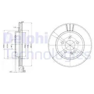 BG3397 Гальмівний диск DELPHI підбір по vin на Brocar