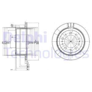 BG3534 Гальмівний диск DELPHI підбір по vin на Brocar