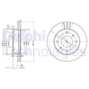 BG2632 Тормозной диск DELPHI підбір по vin на Brocar