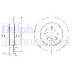 BG3125 Гальмівний диск DELPHI підбір по vin на Brocar