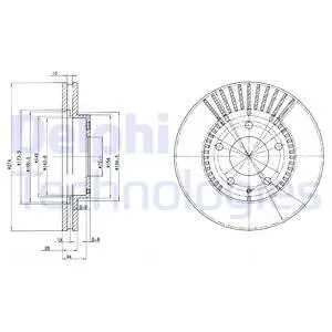 BG3232 Тормозной диск DELPHI подбор по vin на Brocar