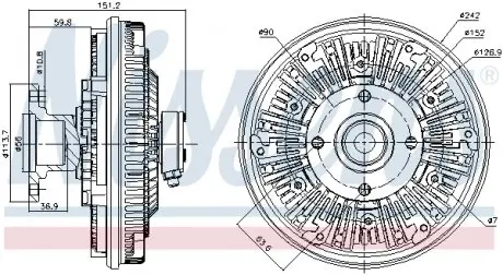 86030 Віскозна муфта NISSENS підбір по vin на Brocar