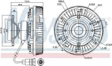 86028 Віскозна муфта NISSENS підбір по vin на Brocar