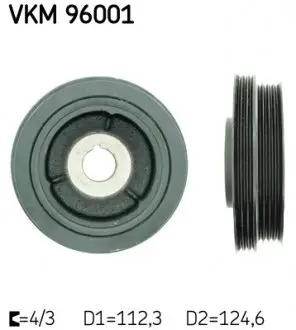 VKM96001 Шкив ремня DAEWOO MATIZ 0.8 05- SKF підбір по vin на Brocar