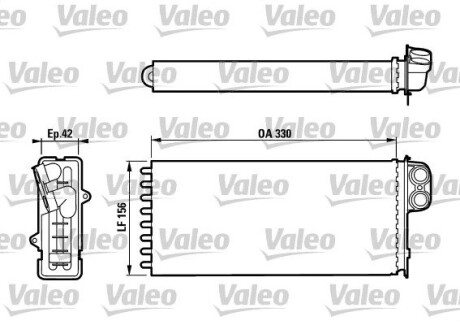 812128 Радиатор печки VALEO подбор по vin на Brocar