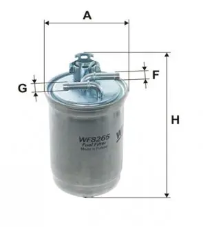 WF8265 Фільтр палива WIX FILTERS підбір по vin на Brocar